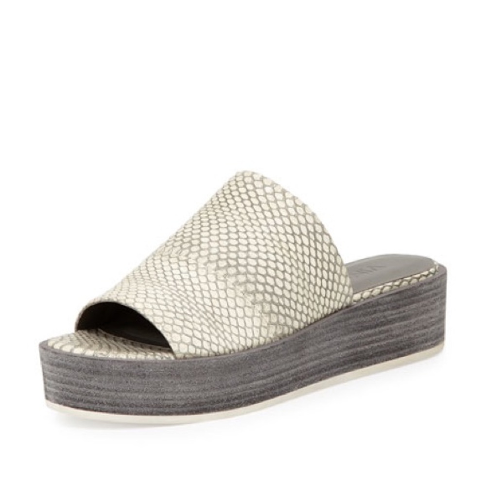 Vince saskia espadrille wedge platform sandal 7 grey